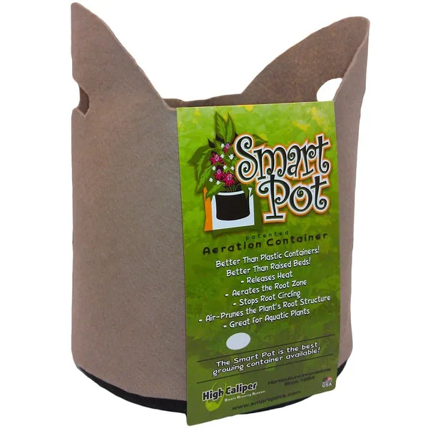 High Caliper Growing Smart Pot Tan w/ Handles Bulk Box
