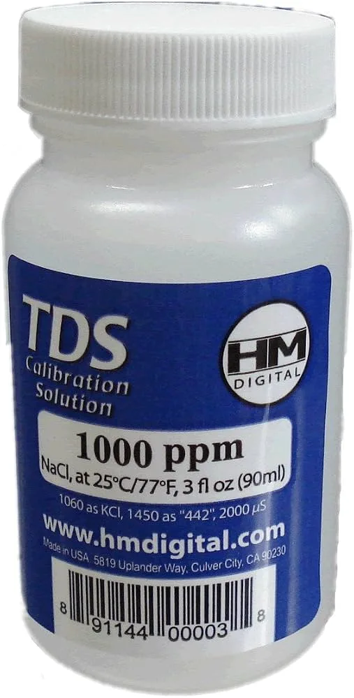 HM Digital 1000 ppm TDS Calibration Solution, 3 oz (90 ml) - Image 2