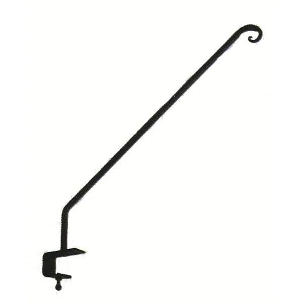 Hookery 30" Arm Plant Feeder Hook With Rail Mount Bracket