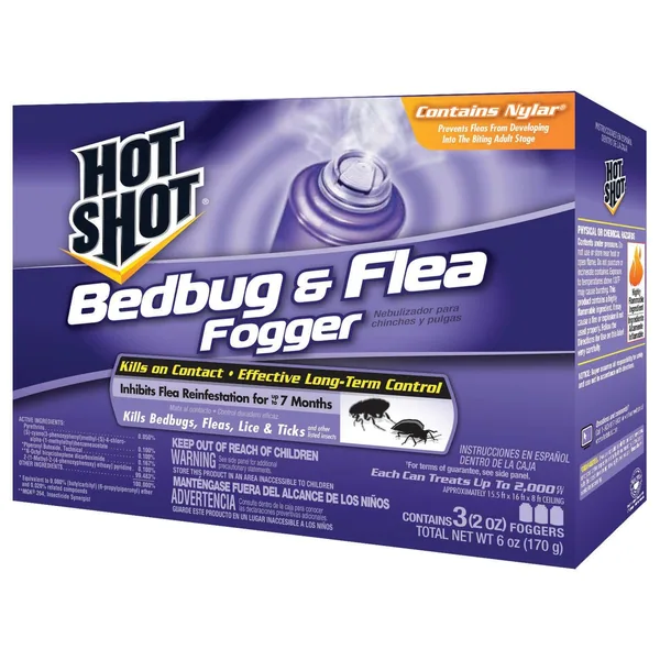 Hot Shot Bed Bug Flea Fogger 3pk
