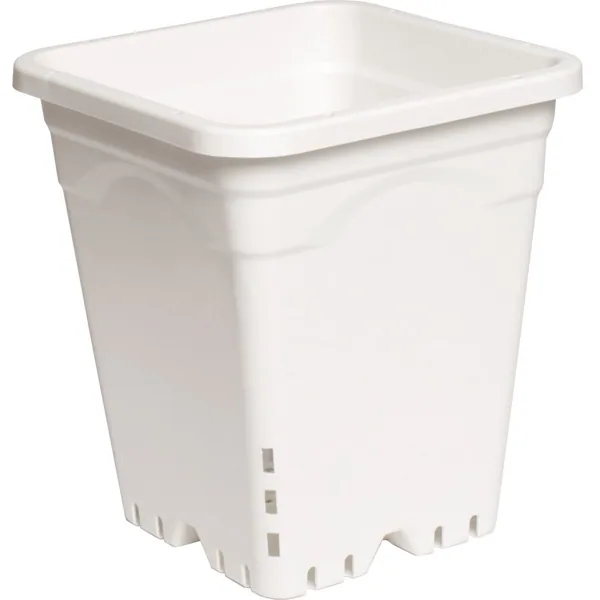 Hydrofarm, HDF 9"X9" Square White Pot 10" Tall