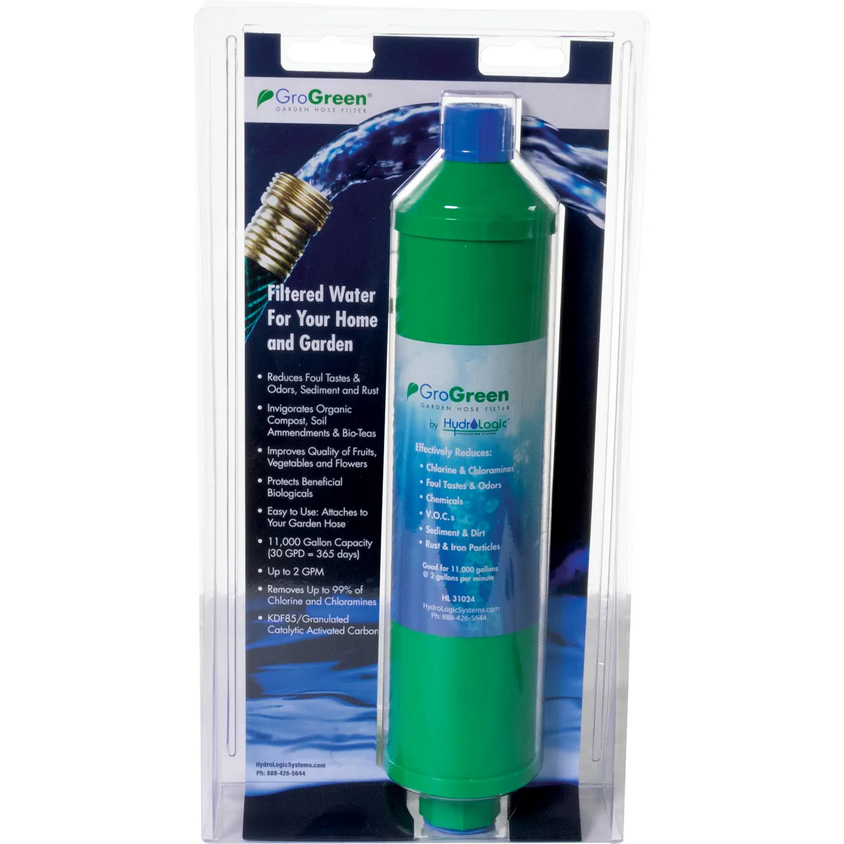 HydroLogic GroGreen Garden Hose Filter 11,000 Gallon Capacity (2GPM) - Image 2