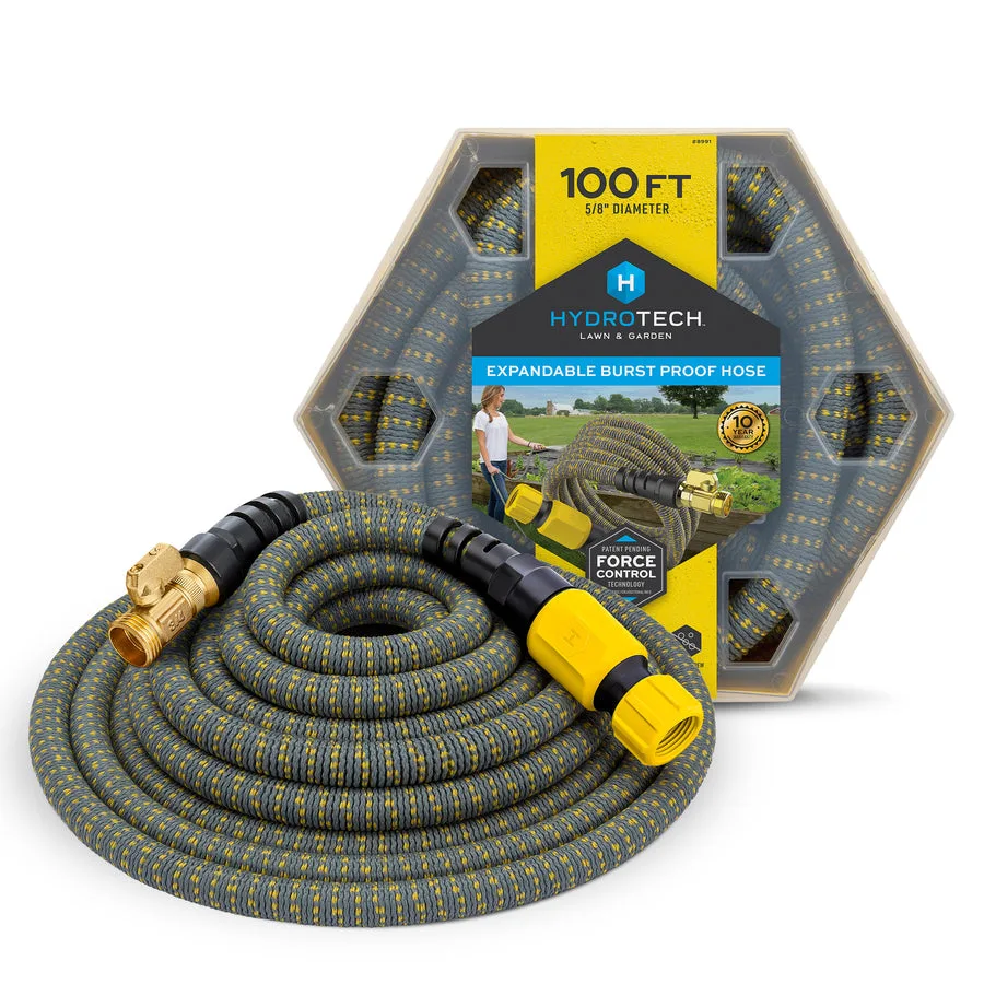 Hydrotech 5/8"x100' Expandable Burst Proof Hose Yellow - Image 2