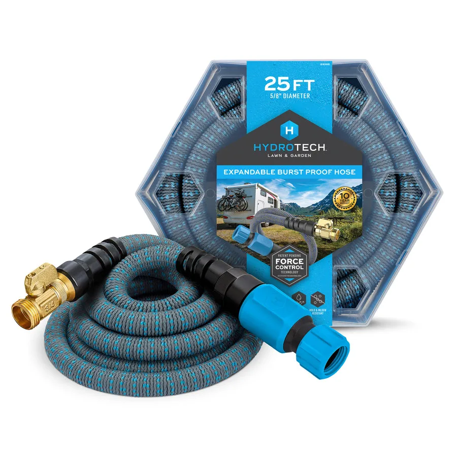 Hydrotech 5/8"x25' Expandable Burst Proof Hose Blue - Image 2