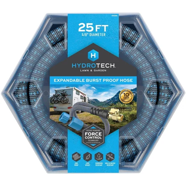 Hydrotech 5/8"x25' Expandable Burst Proof Hose Blue