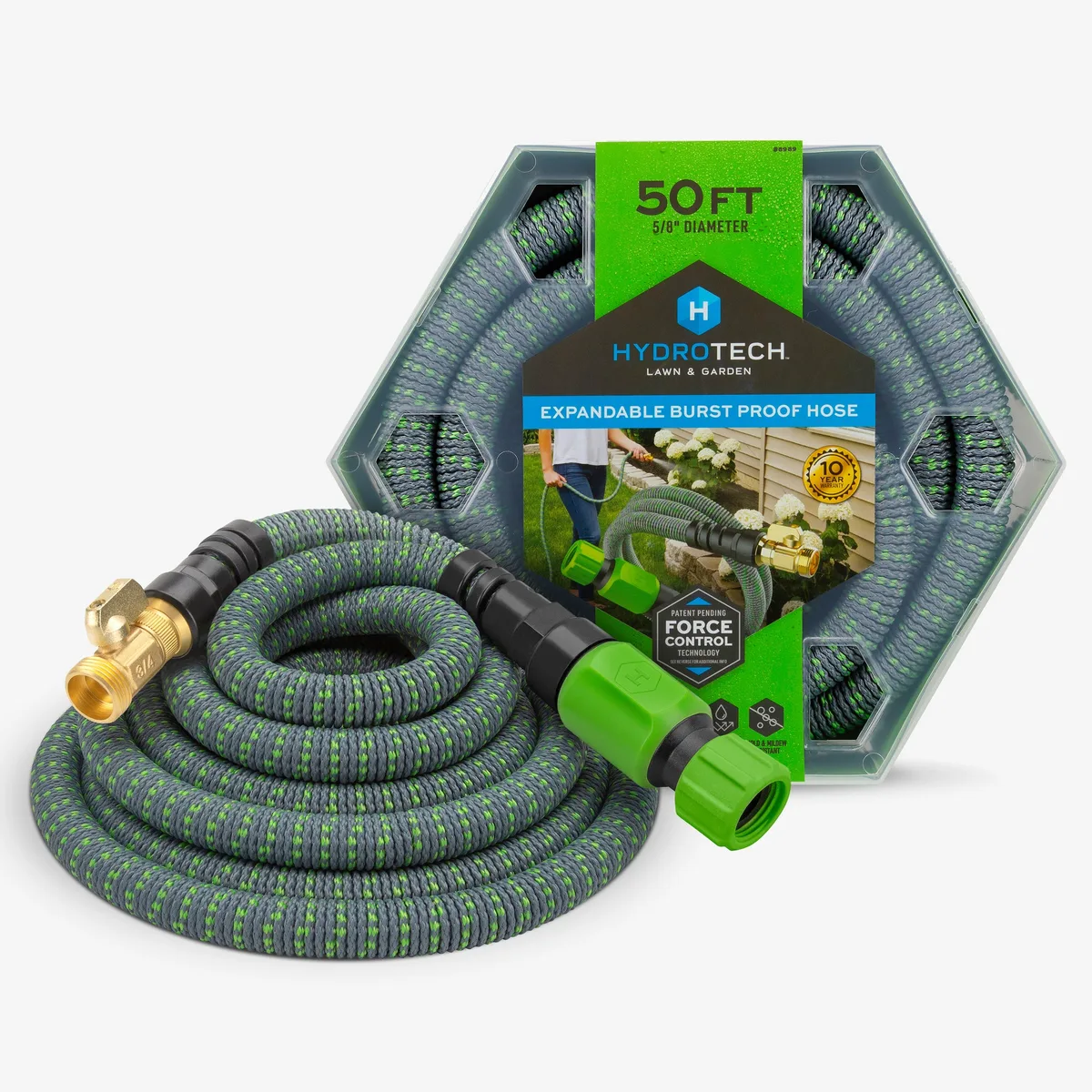 Hydrotech 5/8"x50' Expandable Burst Proof Hose Green - Image 2