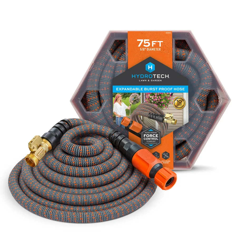 Hydrotech 5/8"x75' Expandable Burst Proof Hose Orange - Image 2