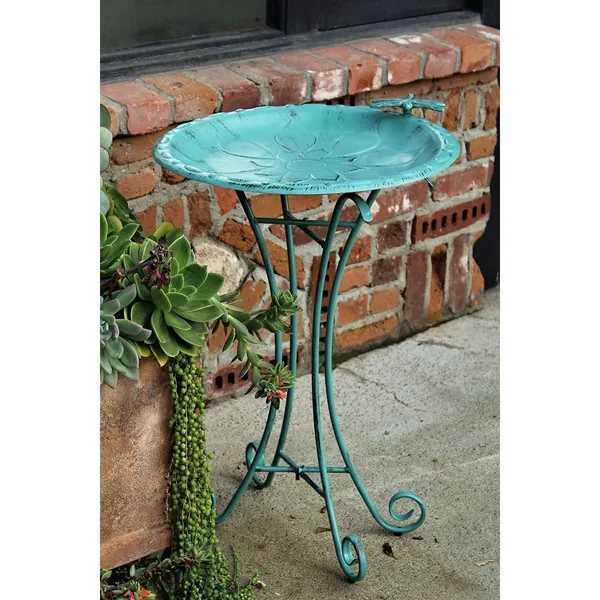 Innova Floral Bird Bath Patina