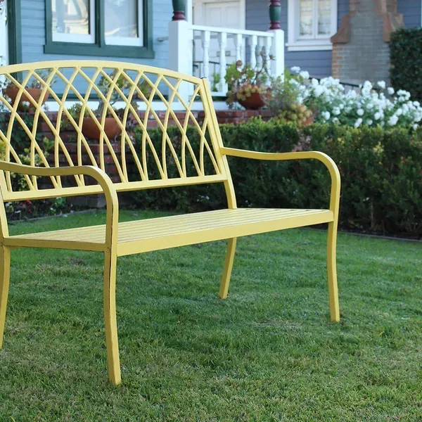 Innova Lancaster Bench Vintage Yellow - Image 2