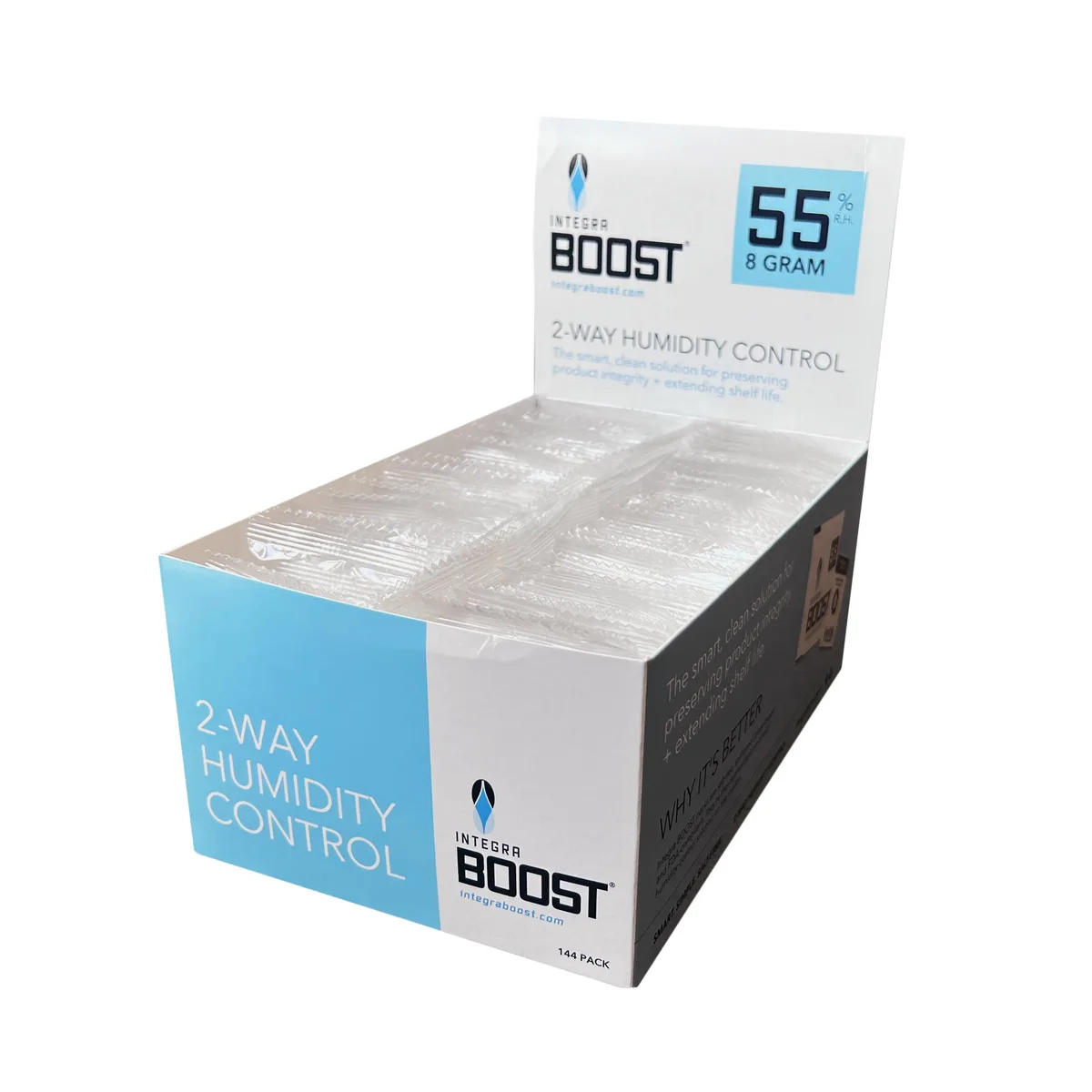 Integra Boost 2-Way Humidity Control 8 Gram 55% RH w/ Retail Display (144pcs/Box