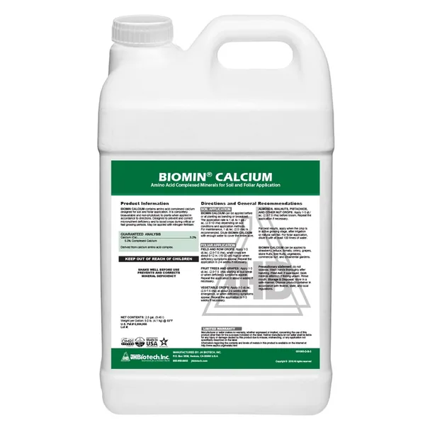 JH Biotech, JH Biomin Calcium 5% 2.5Gl OMRI — Case of 2
