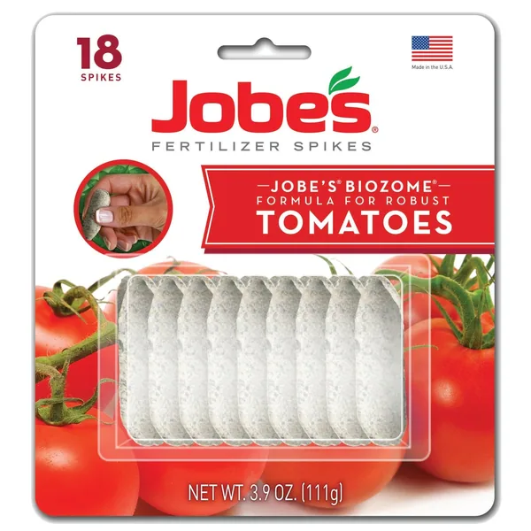 Jobes 18ct Tomato Fertilizer Spikes Blister Pack