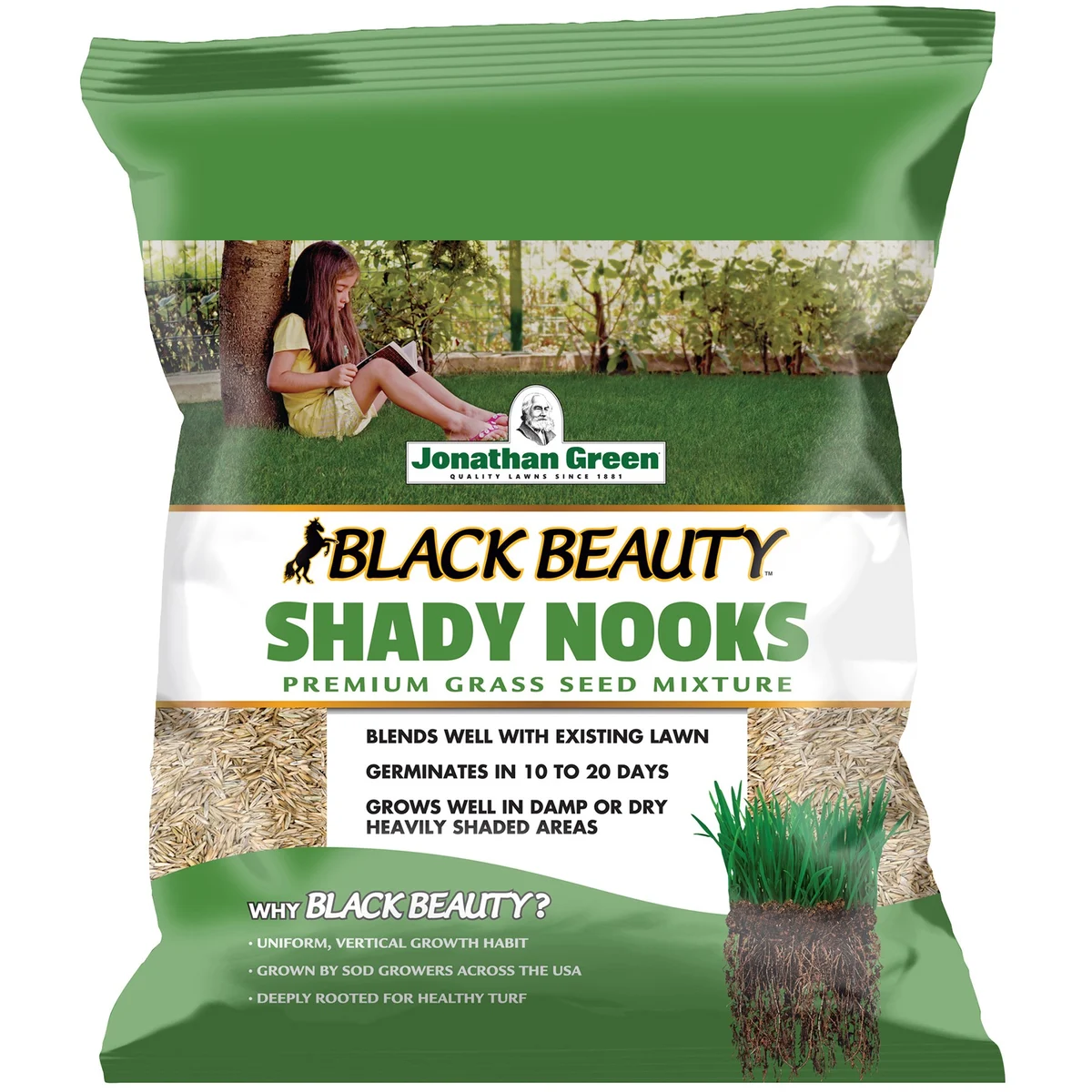 Jonathan Green Black Beauty Shady Nooks Grass Seed Mix