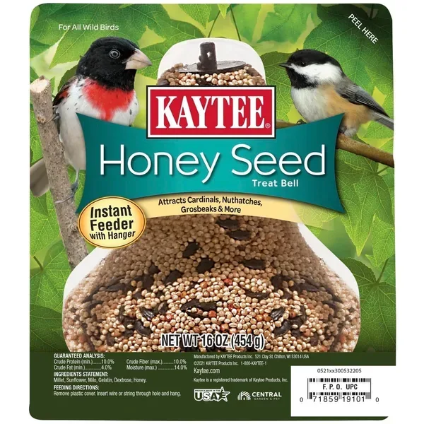 Kaytee 1 lb Honey Mixed Seed Bell - Image 2