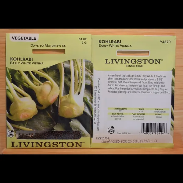 Kohlrabi, Early White Vienna 1lb