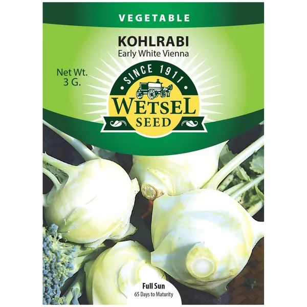 Kohlrabi, Early White Vienna 3 Grams
