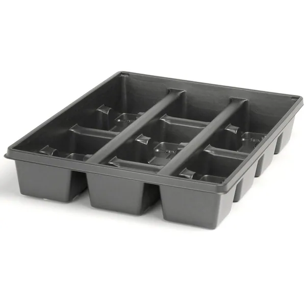 Landmark 04.00 Square Press Fit Tray 12 Count Black