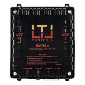 LTL Controls MASTER 4 Lighting Relay Controller w/o Timer (120V & 240V Universal Plug)