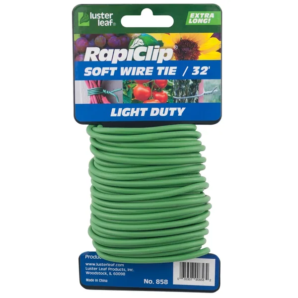 Luster Leaf 32' Light Duty Soft Wire Tie Green