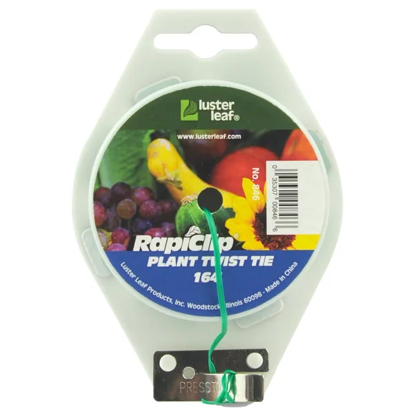 Luster Leaf Plant Twist Tie.4mm Green Plastic Coated