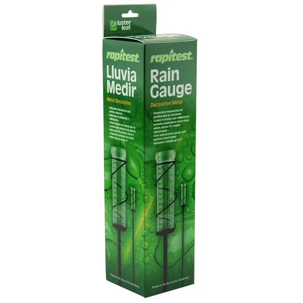 Luster Leaf Rain Gauge Spiral Metal W/ Stake