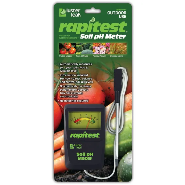 Luster Leaf Soil pH Meter Plus pH Plant Guide