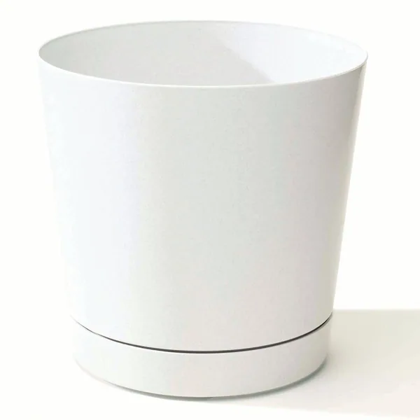 Majestic Cylinder Pot White Full Depth Glossy