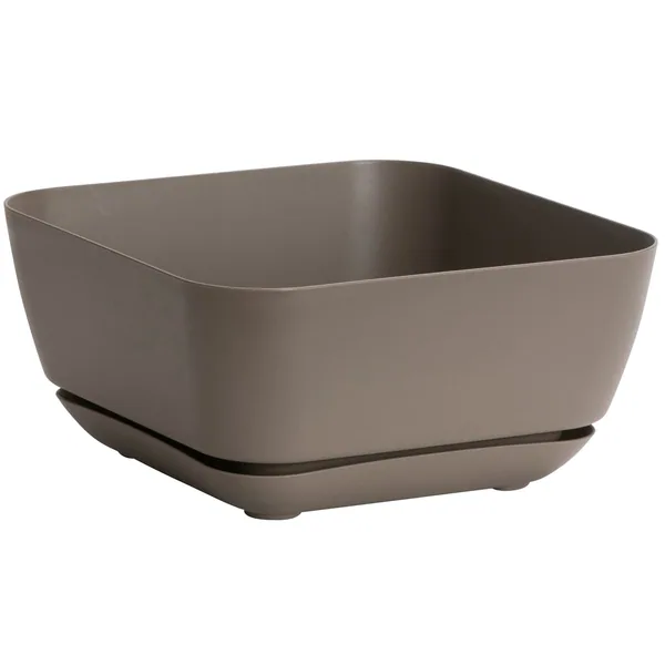 Majestic Gdn Planter Taupe 12"x12" Square Matte