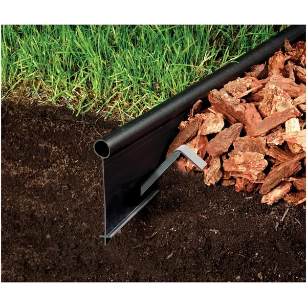 Master Mark 20' Flexedge Lawn Edging Strip with Steel Stakes