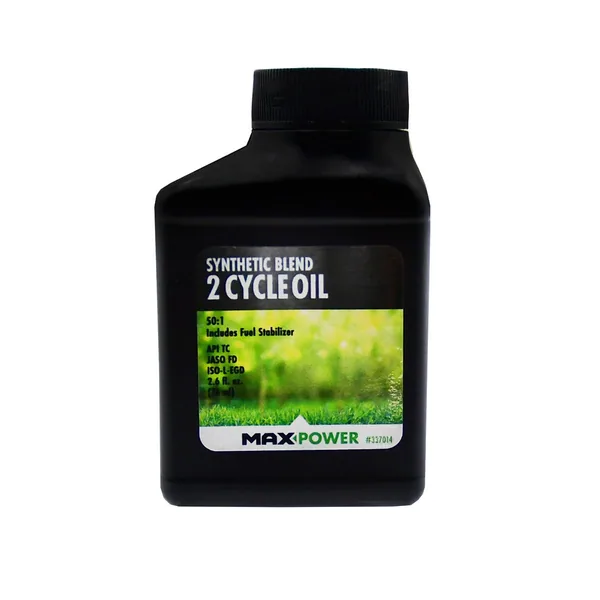 Maxpower 2.6oz 2-Cycle Oil Multi-Ratio Oil Recommended for All Air-Cooled 2 Stroke Engines