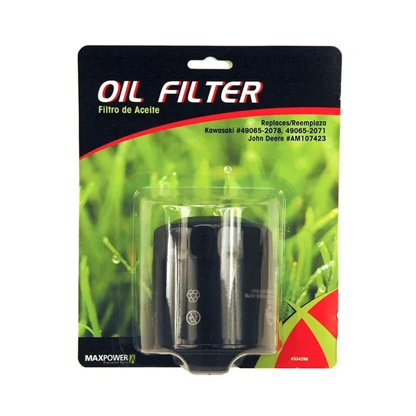 Maxpower Oil Filter for Briggs & Stratton, John Deere and Kawasaki Models, Replaces OEM #'s 49065-2078, 49065-2071, AM107423 - Image 2