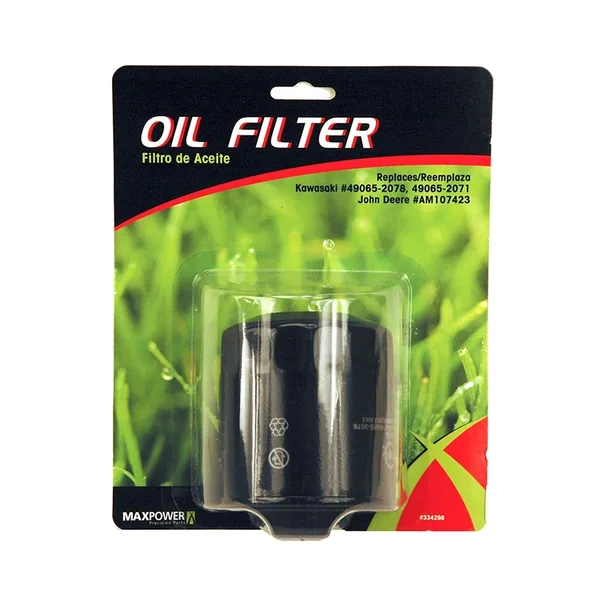 Maxpower Oil Filter for Briggs & Stratton, John Deere and Kawasaki Models, Replaces OEM #'s 49065-2078, 49065-2071, AM107423