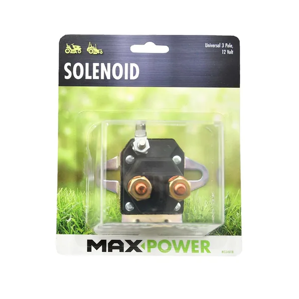 Maxpower Universal 3 Pole Solenoid for Briggs and Stratton, MTD, Cub Cadet, Troy Bilt Mowers Replaces OEM No. 725-0530, 925-0771