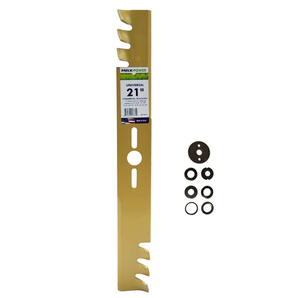 Maxpower Universal Gold Metal Mulching Blade for Cut Mower - Image 2