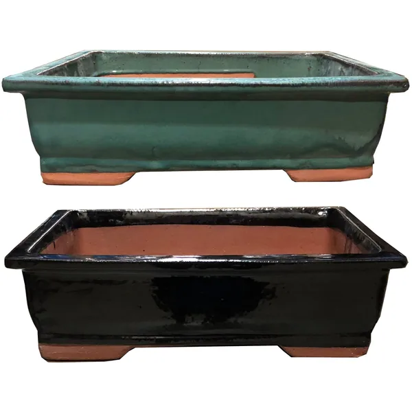 MCarr 2PC 16.6" Bonsai Planter Set Mixed Colors (Case of 2)