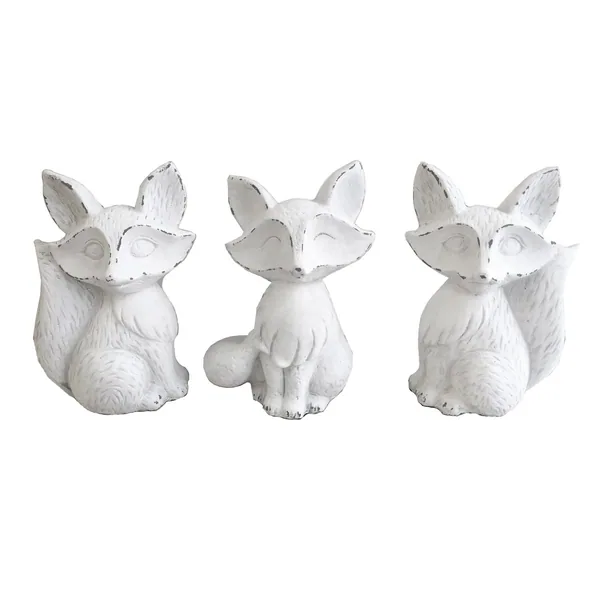 MCarr 3PC Small Fox Assortment White — Pack of 4