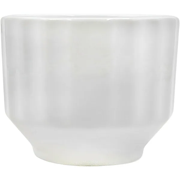 MCarr 4.4"x4.4"x3.5" Ceramic Pot Glossy Glaze Tapered White