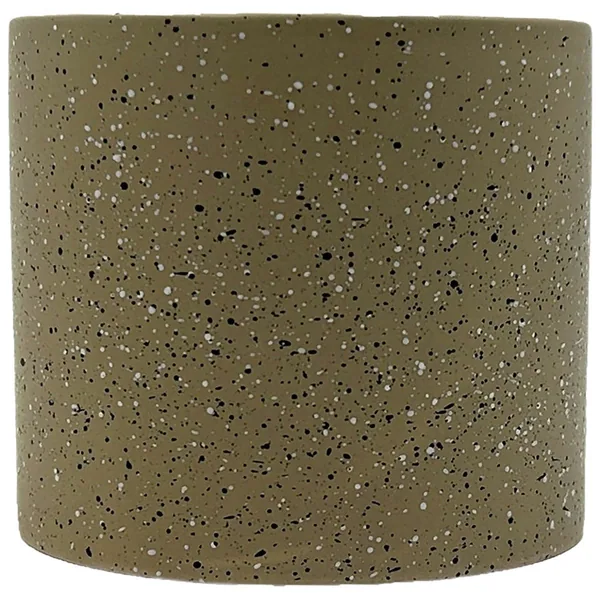 MCarr 4.4"x4.4"x4" Ceramic Matte Pot with Speckled Dots Tan
