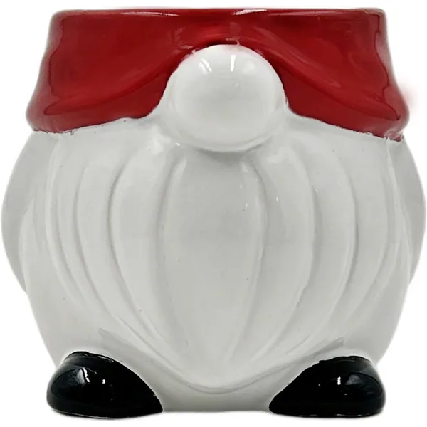 Mcarr 4.6"x4.7"x4" Ceramic Pot Glossy Glaze Santa Figure