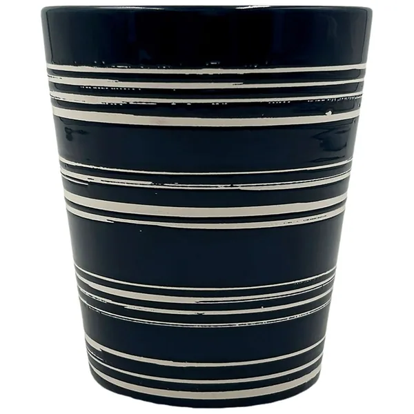 MCarr 4.84"x4.84"x5.63" Ceramic Pot with Glossy Glaze Finish Blue