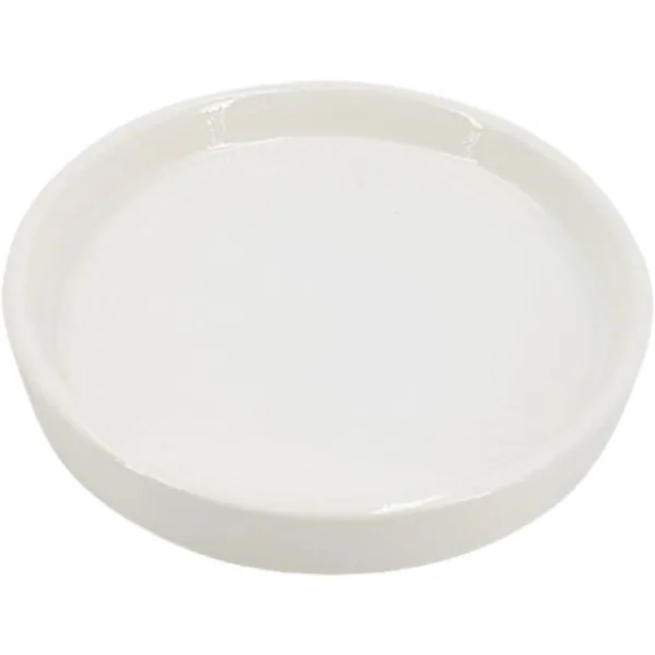 Mcarr 4.9"x4.9"x.79" Ceramic Saucer Glossy Glaze White