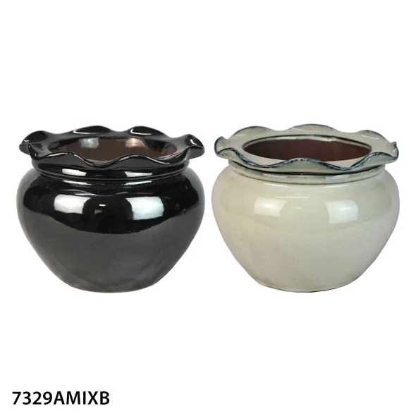 MCarr 4pc Self Watering Scallop Pot Mixed Asst (Case of 4)