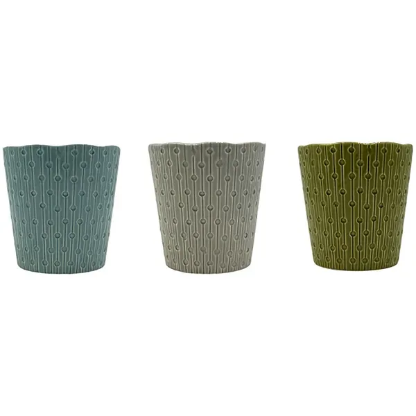 MCarr 5.24"x5.24"x5.5" Ceramic Pot Light Grey - Image 2