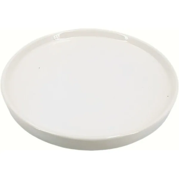 Mcarr 5.7"x5.7"x.79" Ceramic Saucer Glossy Glaze White