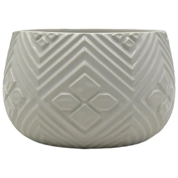 MCarr 5"x5"x3.15" Ceramic Pot Matte White