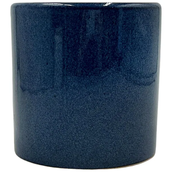 MCarr 5"x5"x5" Stoneware Pot with Reactive Finish Dark Blue