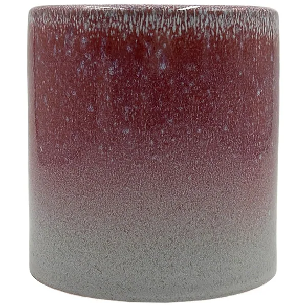 MCarr 5"x5"x5" Stoneware Pot with Reactive Finish Pink Fade