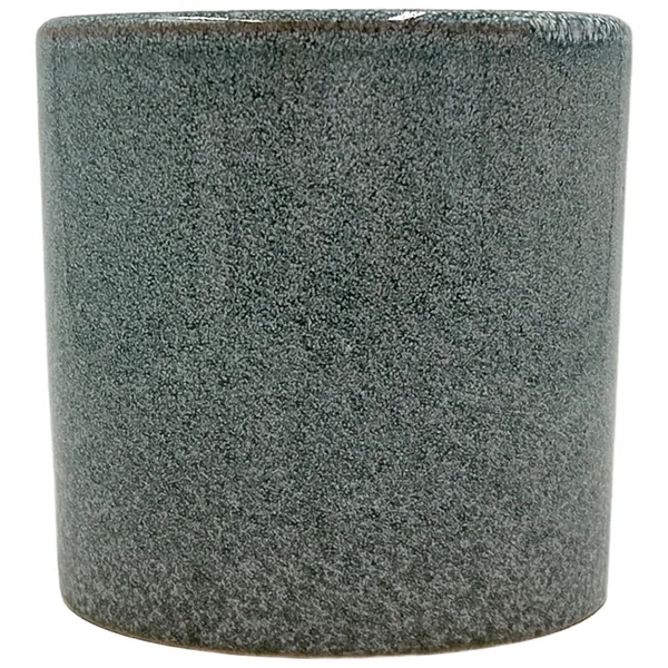 MCarr 5"x5"x5" Stoneware Pot with Reactive Finish Speckled Blue