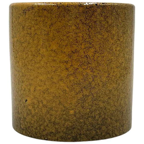 MCarr 5"x5"x5" Stoneware Pot with Reactive Finish Yellow