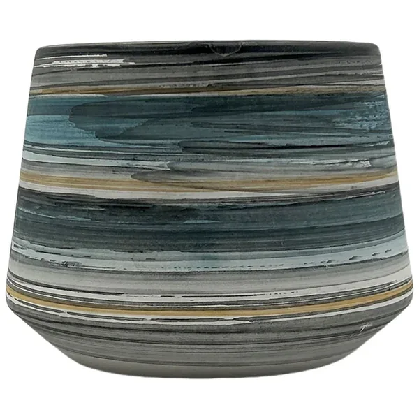 MCarr 6.1"x6.1"x4.6" Ceramic Pot Matte Multi Blue Colors - Image 2
